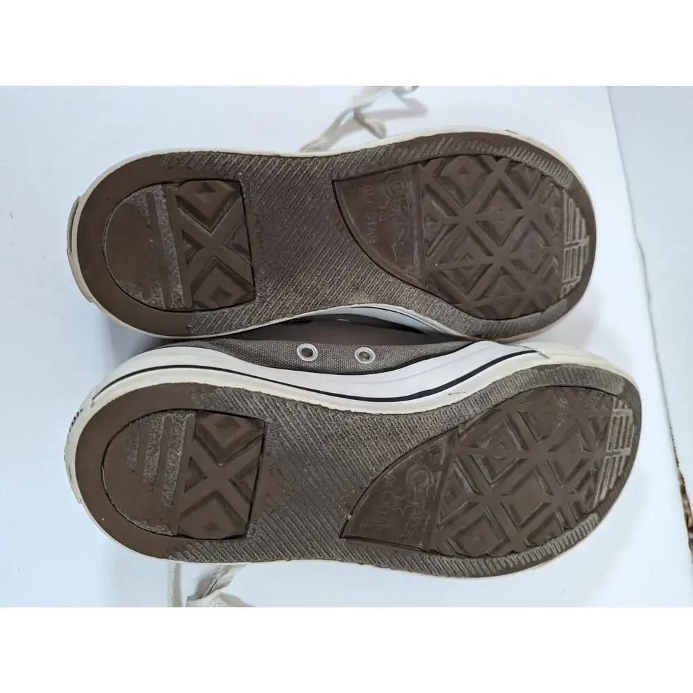 Converse Chuck Taylor All Star Hi Top Gray With Stitch Issue on Back Size 5